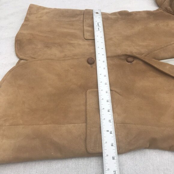 Vtg 70s USA Corbin Mens Tan Lambskin Suede Blazer Coat Jacket Mod Retro M L HTF - Picture 8 of 16